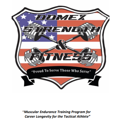 A logo for domex strength and fitness